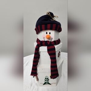 Snowman giftbox 3 Compartment 15" With Hat & Scarf